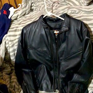 Classic hand tooled genuine leather jacket